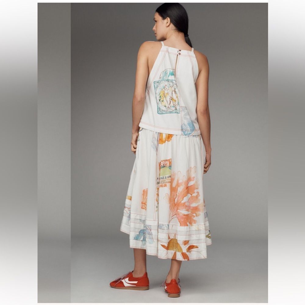 Anthropologie Pilcro Sleeveless Twofer Midi Dress - Picture 2 of 6